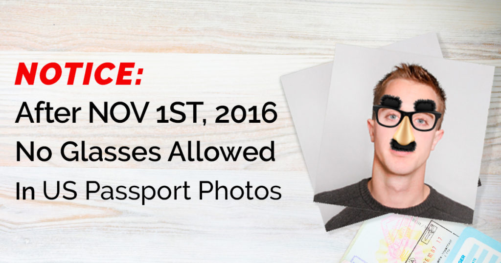 US Passport Photo No Glasses Allowed